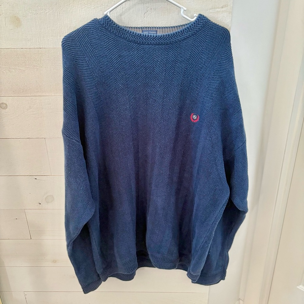 Chaps Ralph Lauren Pullover Sweater Long Sleeve Herringbone Heavy Cable Knit XXL